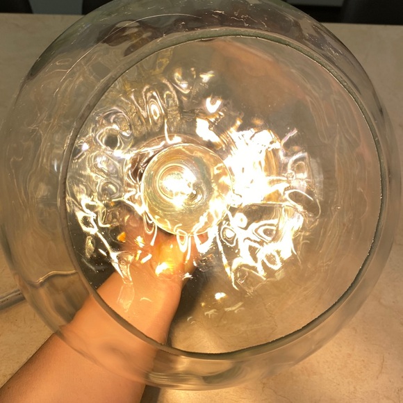 Portable hanging Glass Pendant Lamp with Edison bulb - Picture 7 of 15